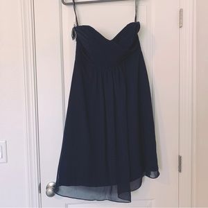 Alfred Angelo bridesmaid dress 12 navy knee length sweetheart